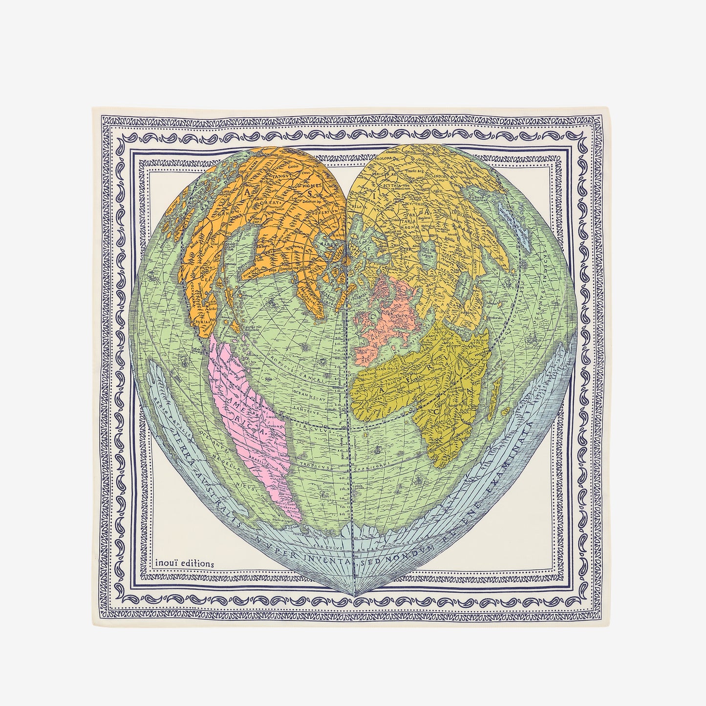 Pañuelo 65 - Mappemonde - Blanco