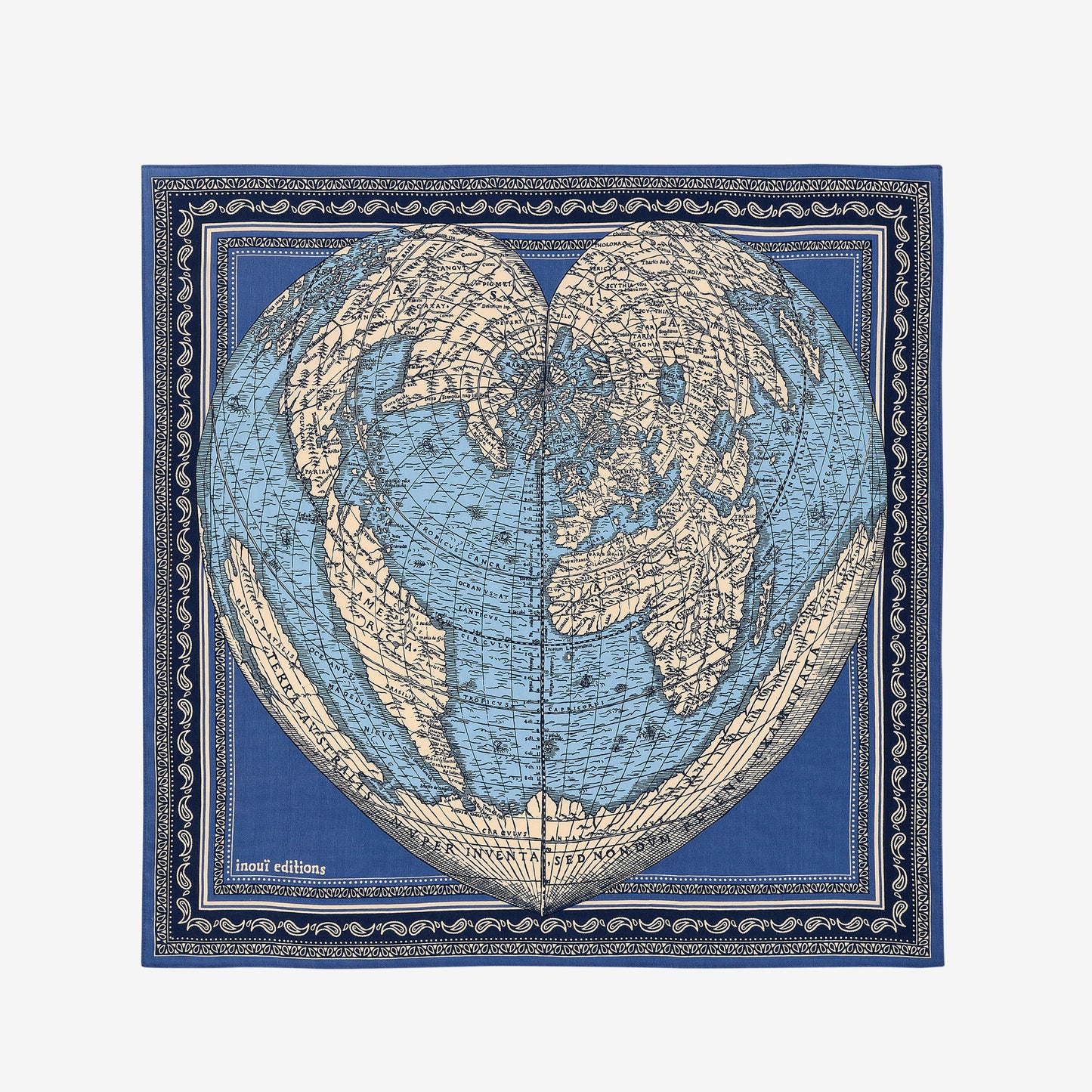 Pañuelo 65 - Mappemonde - Azul