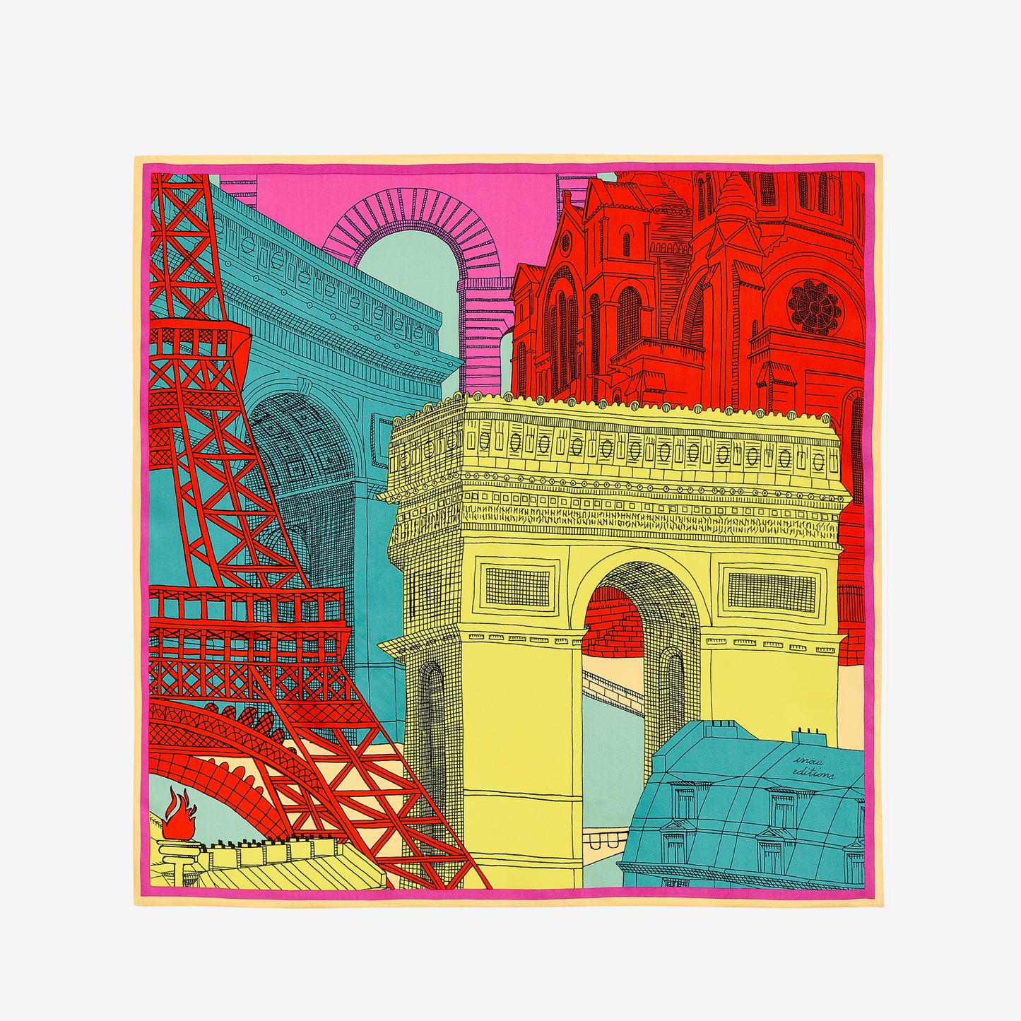Pañuelo 65 - Paris - Multicolor