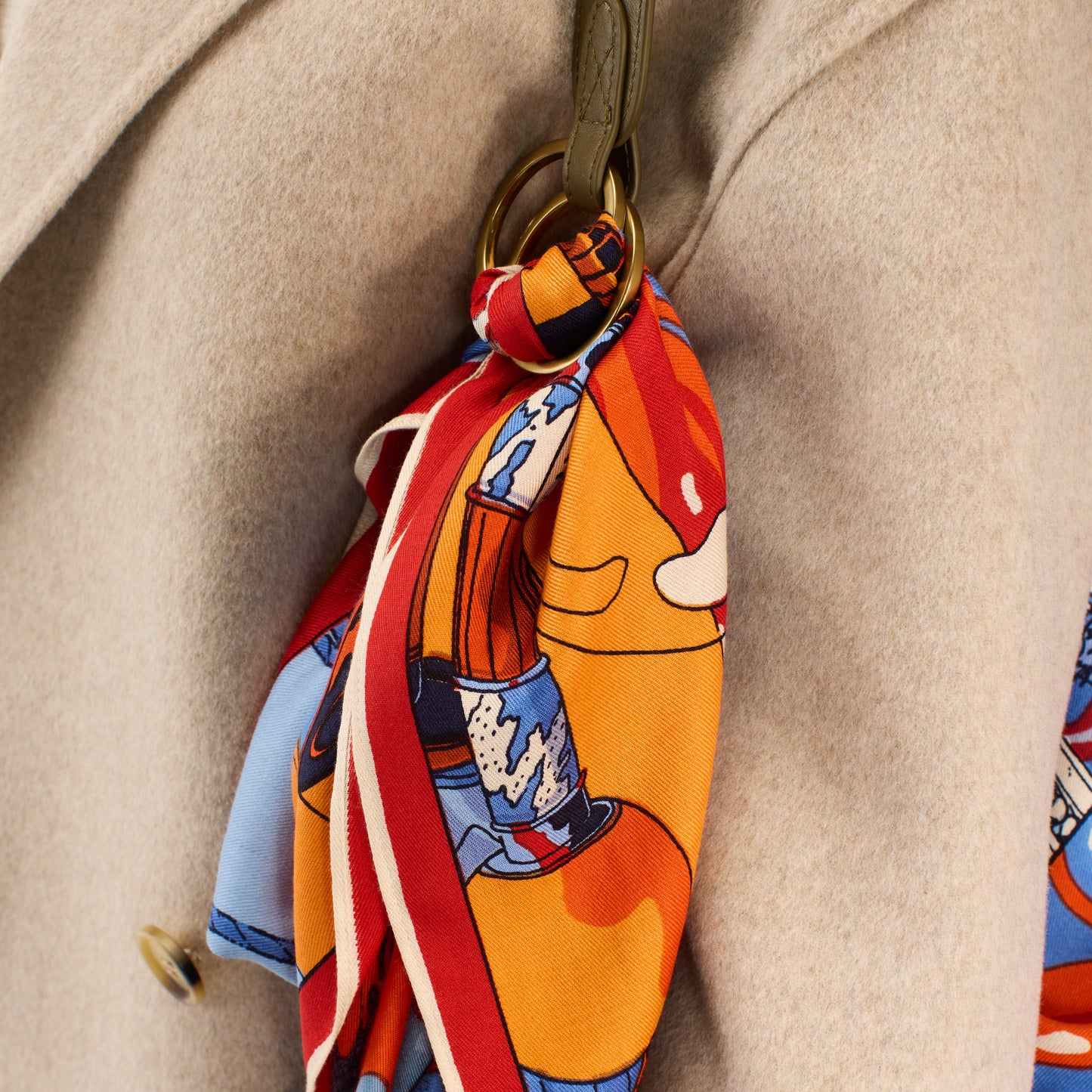 Leather Handle - Khaki