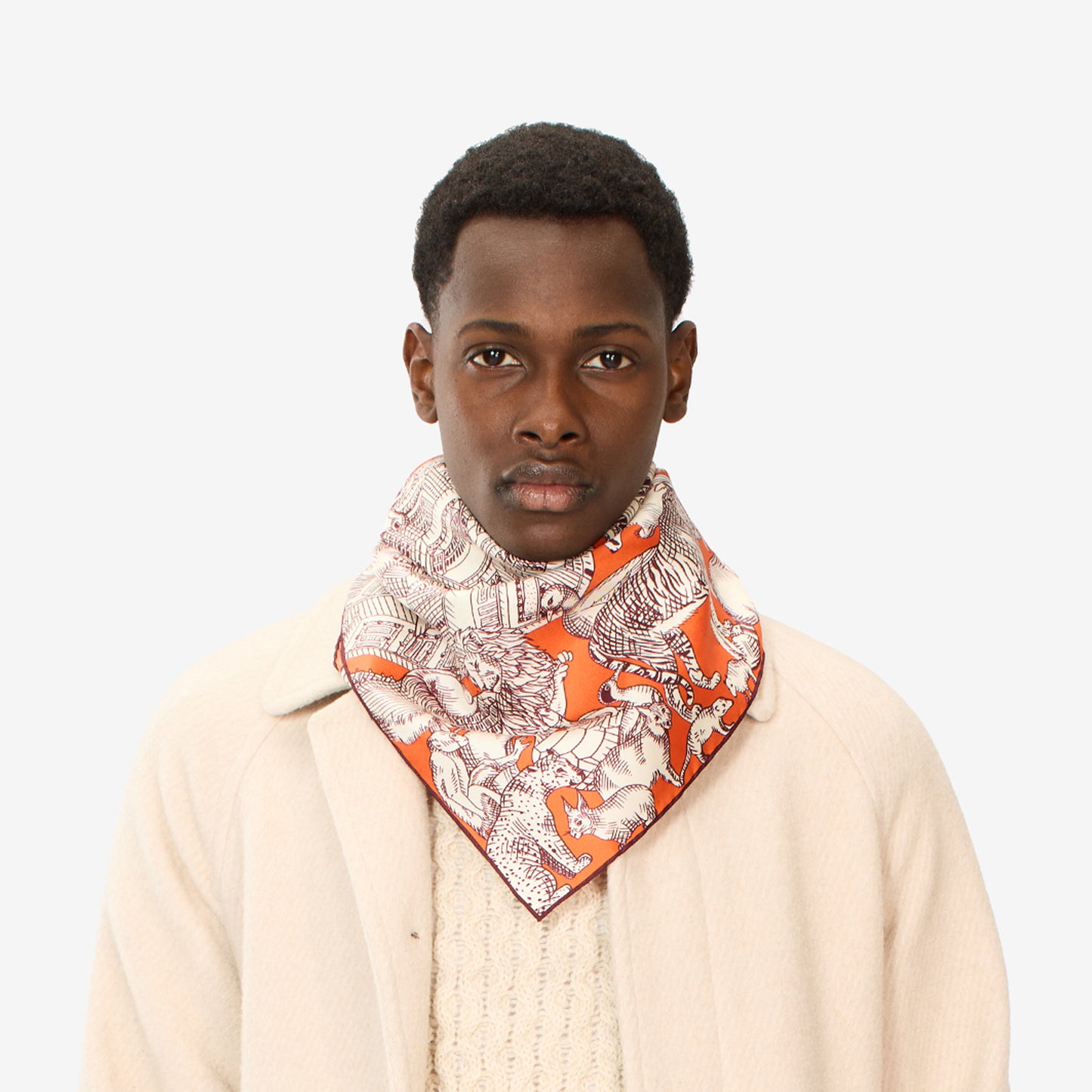 Quadratisches Tuch 70 - Turgot - Orange