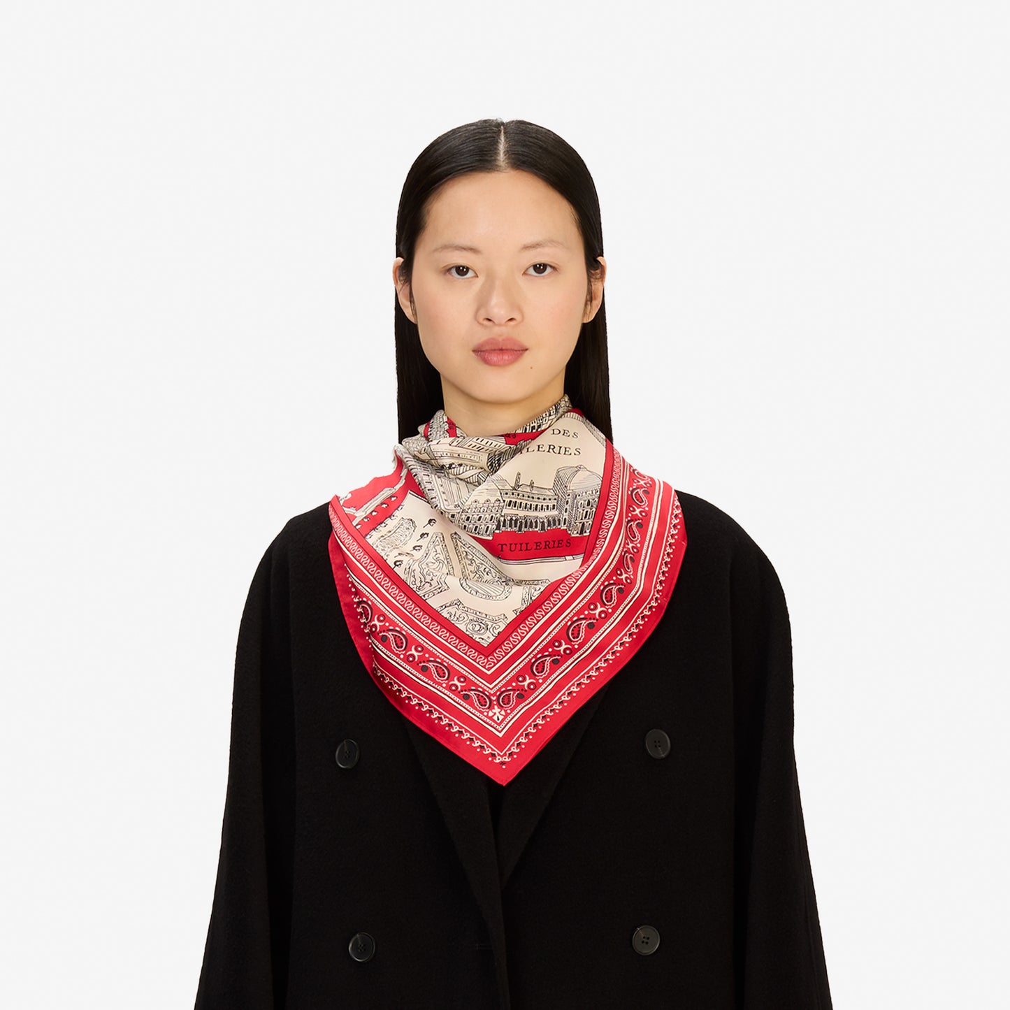 Pañuelo 100 - Louvre - Rojo