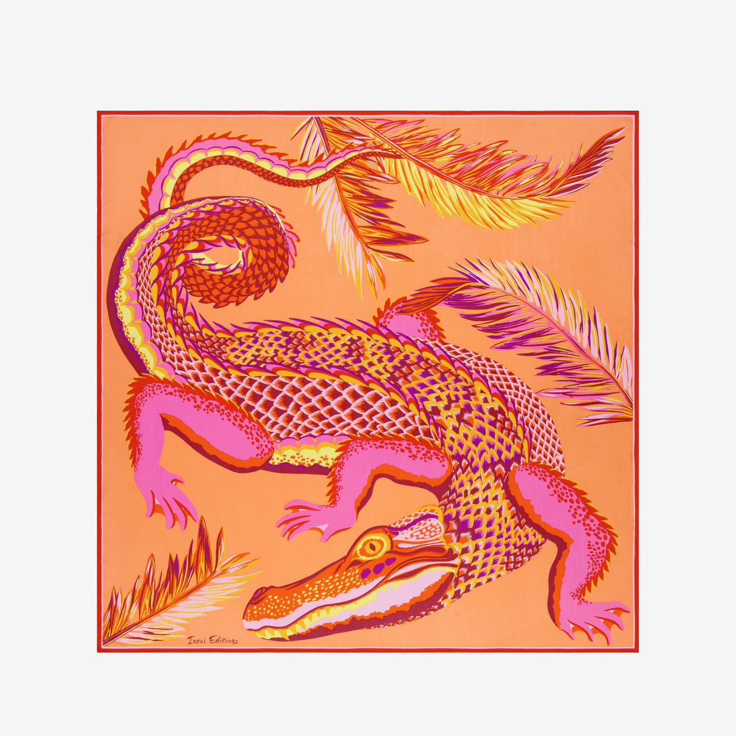 Pañuelo 100 - Croco - Coral