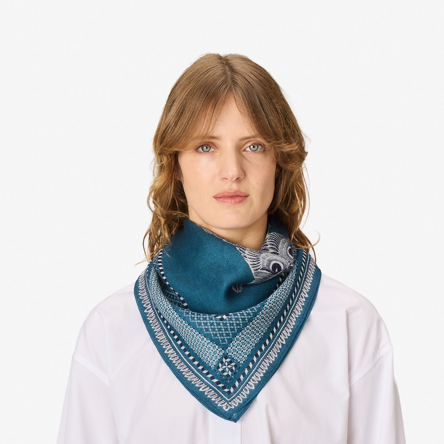 Pañuelo 70 - Chouette - Azul