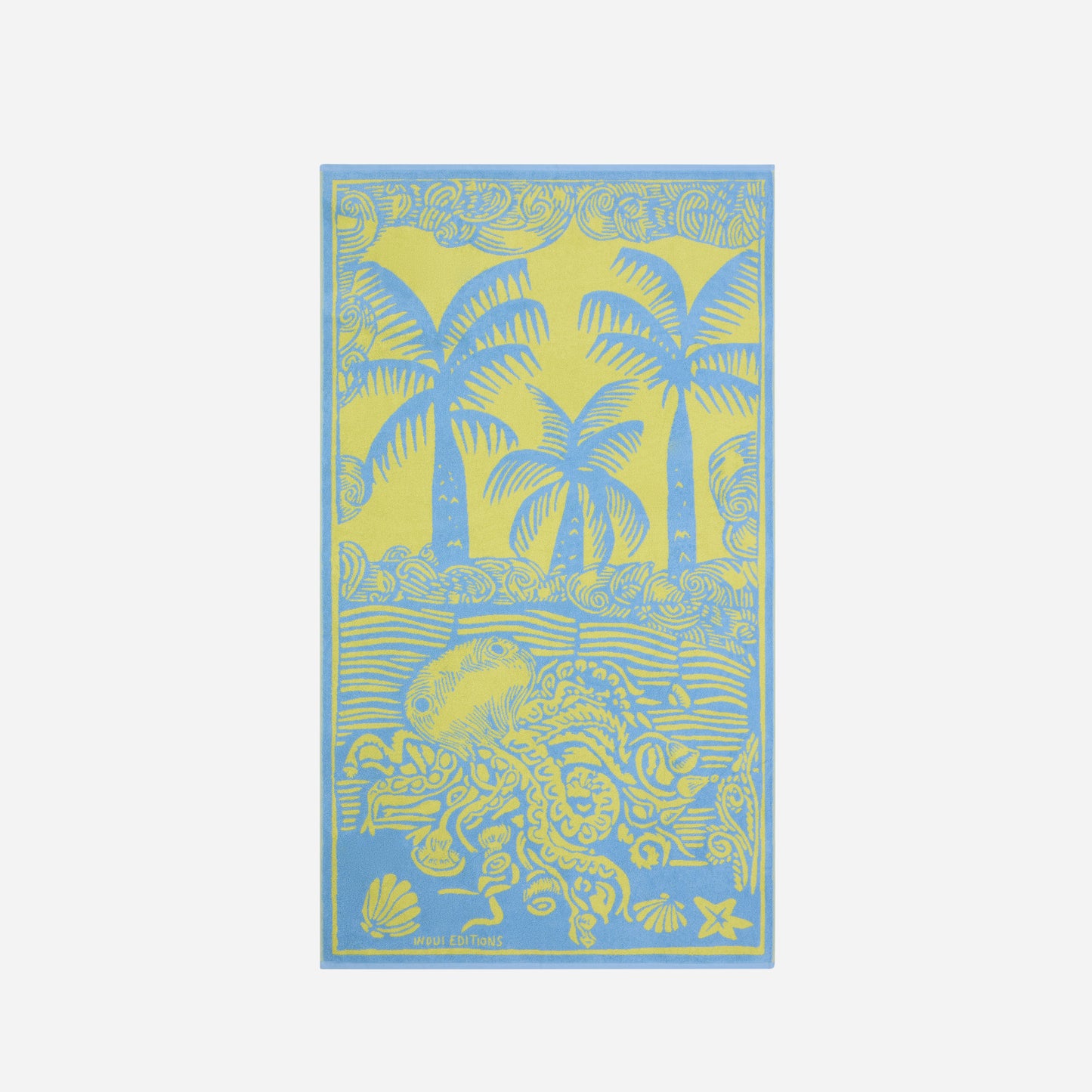 Serviette de plage - Poulpe - Jaune