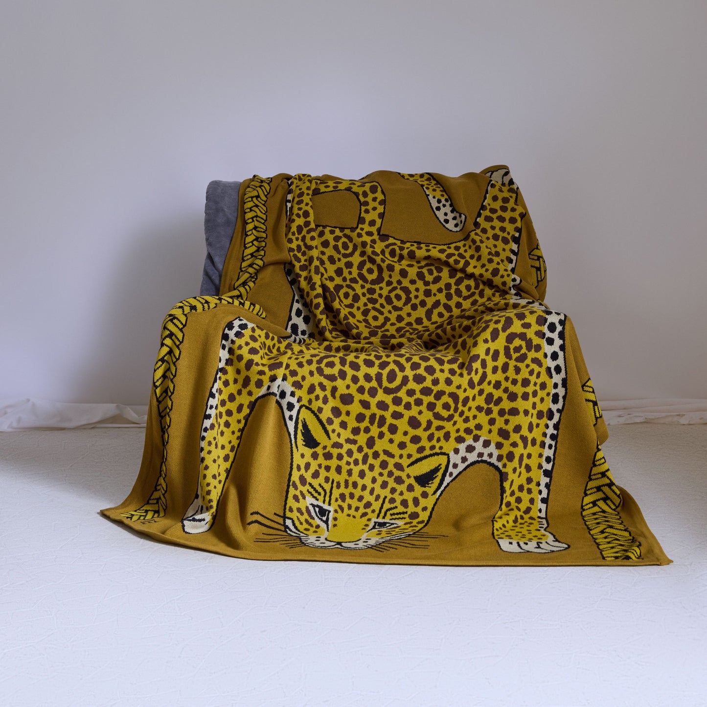 Plaid 130 - Leopard - Safran