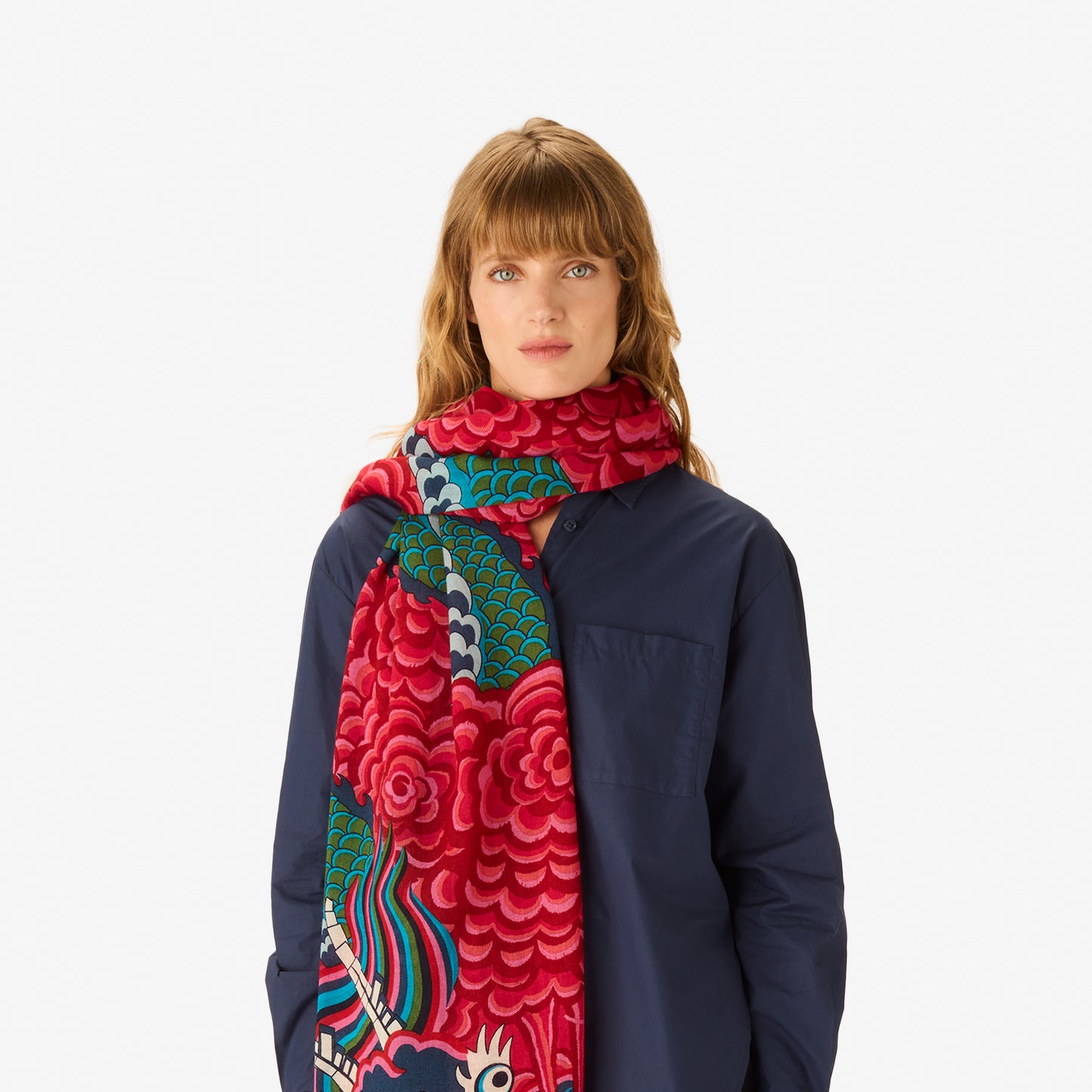 Scarf 70 - Dragon - Fuchsia