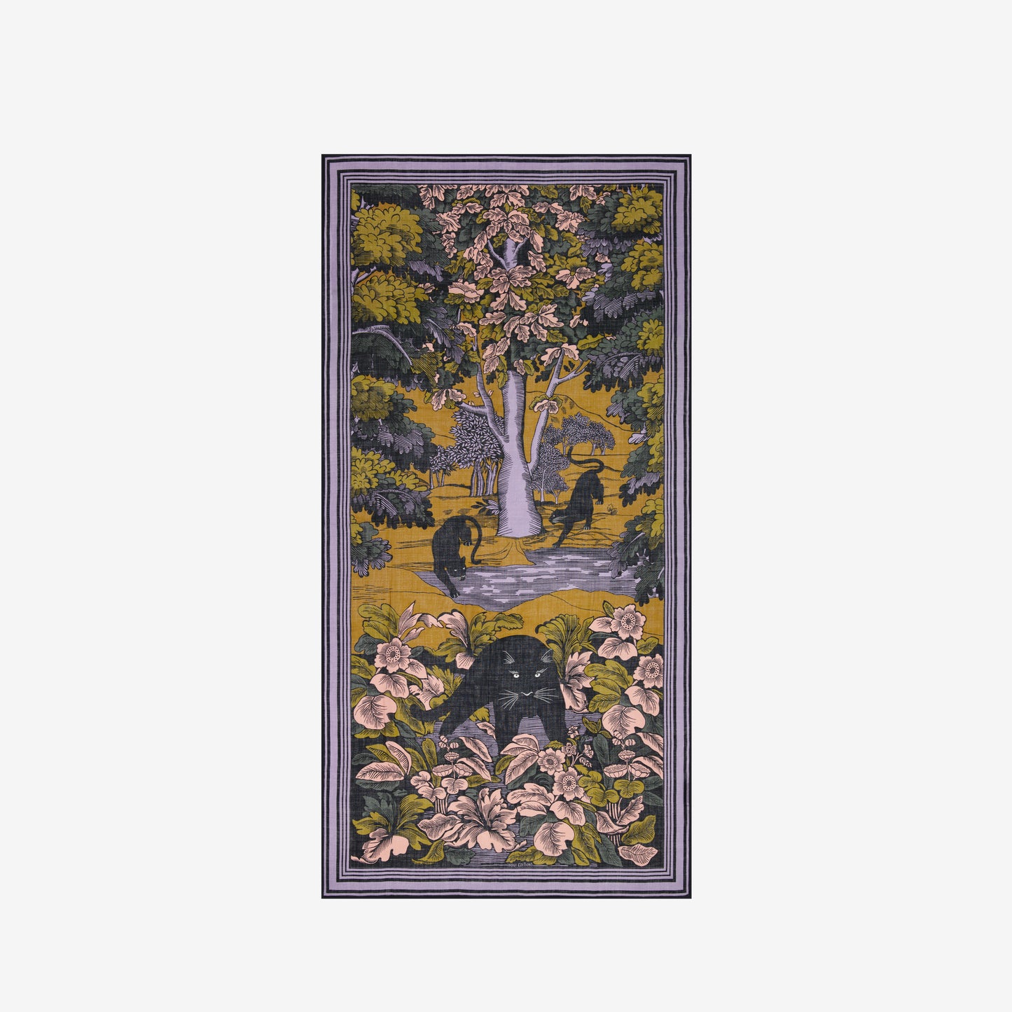 Scarf 90 - Panthere - Purple
