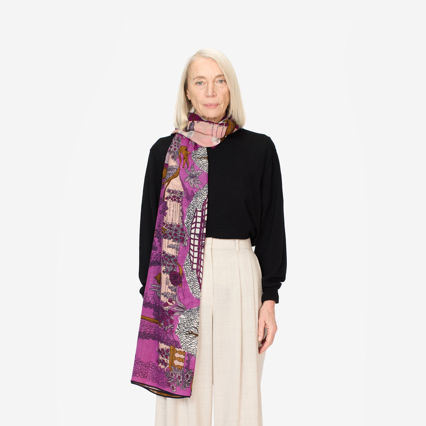 Scarf 100 - Quatre Saisons - Fuchsia