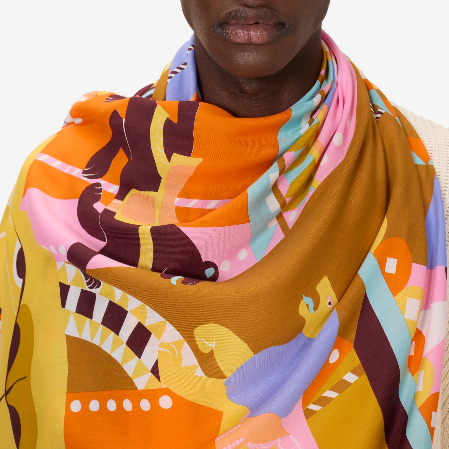Scarf 100 - Rollercoaster - Pastel