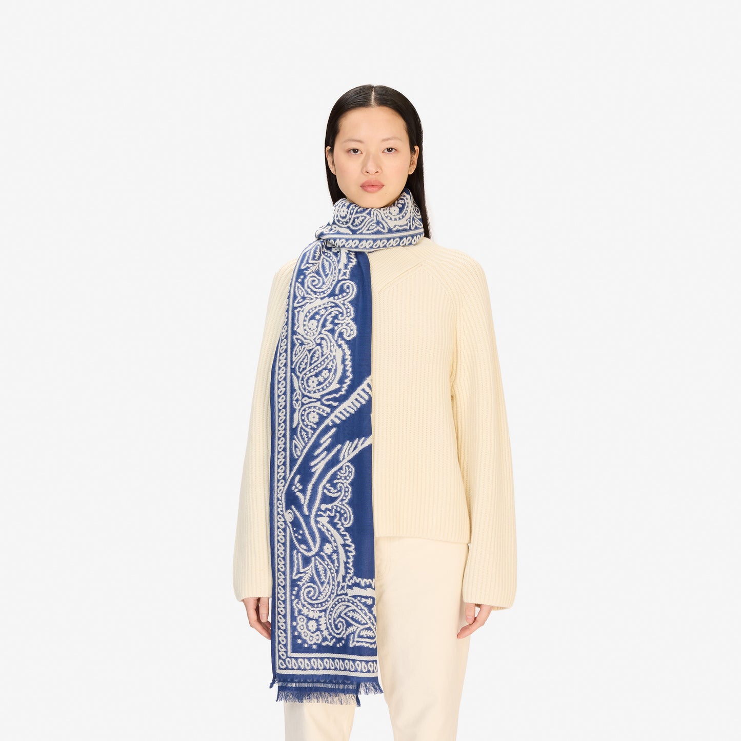 Scarf 70 3D - Dino - Blue