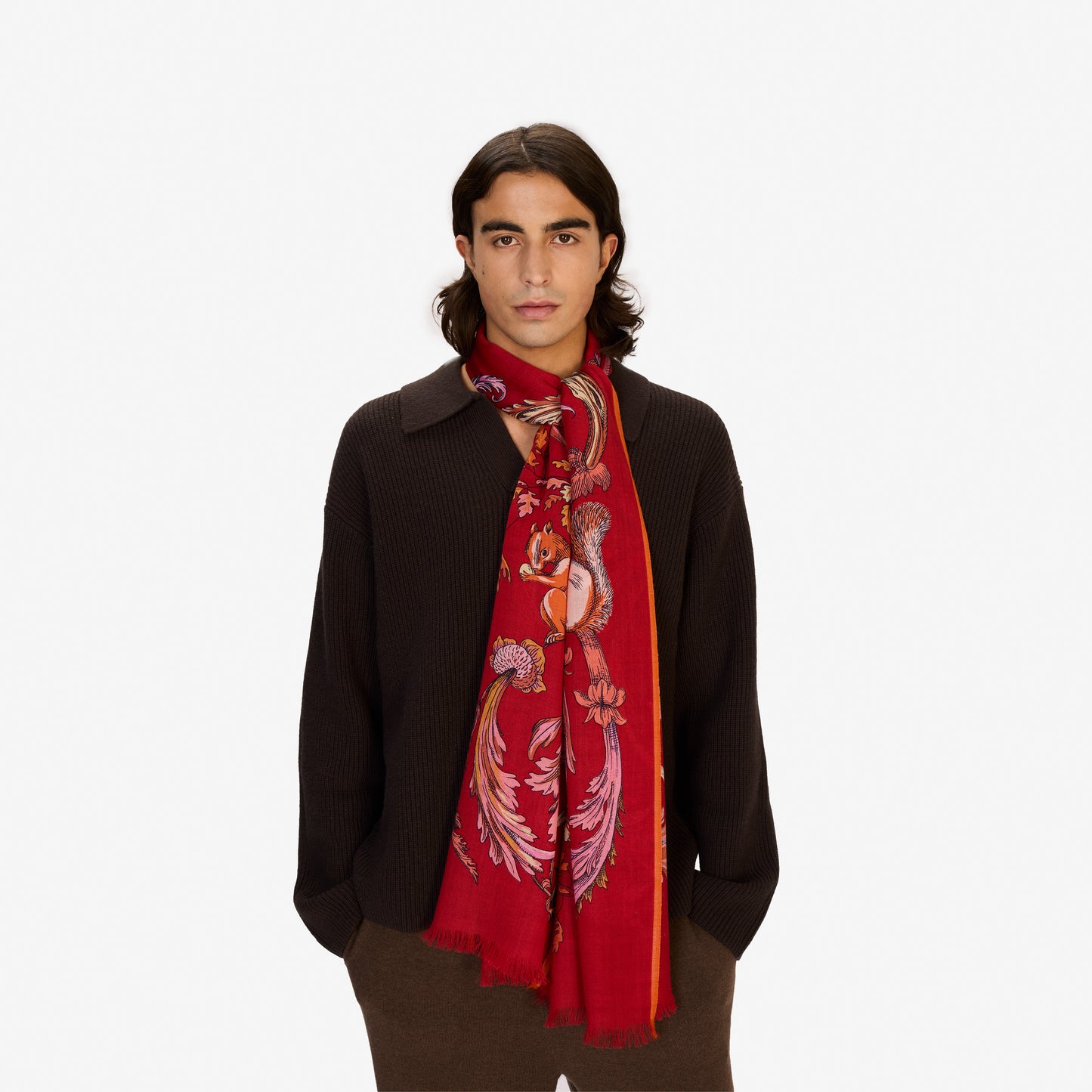 Scarf 55 - Rococo - Red