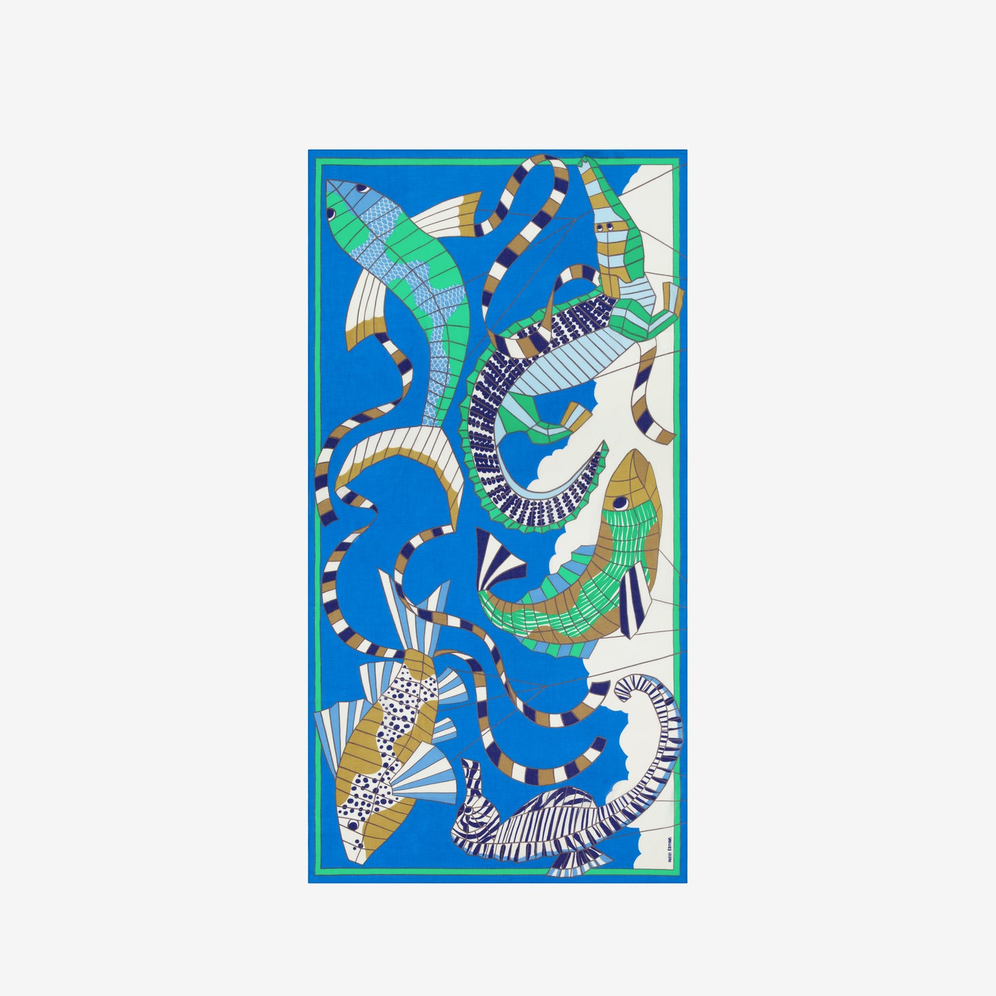 Schal 100 - Cerfs Volants - Blau
