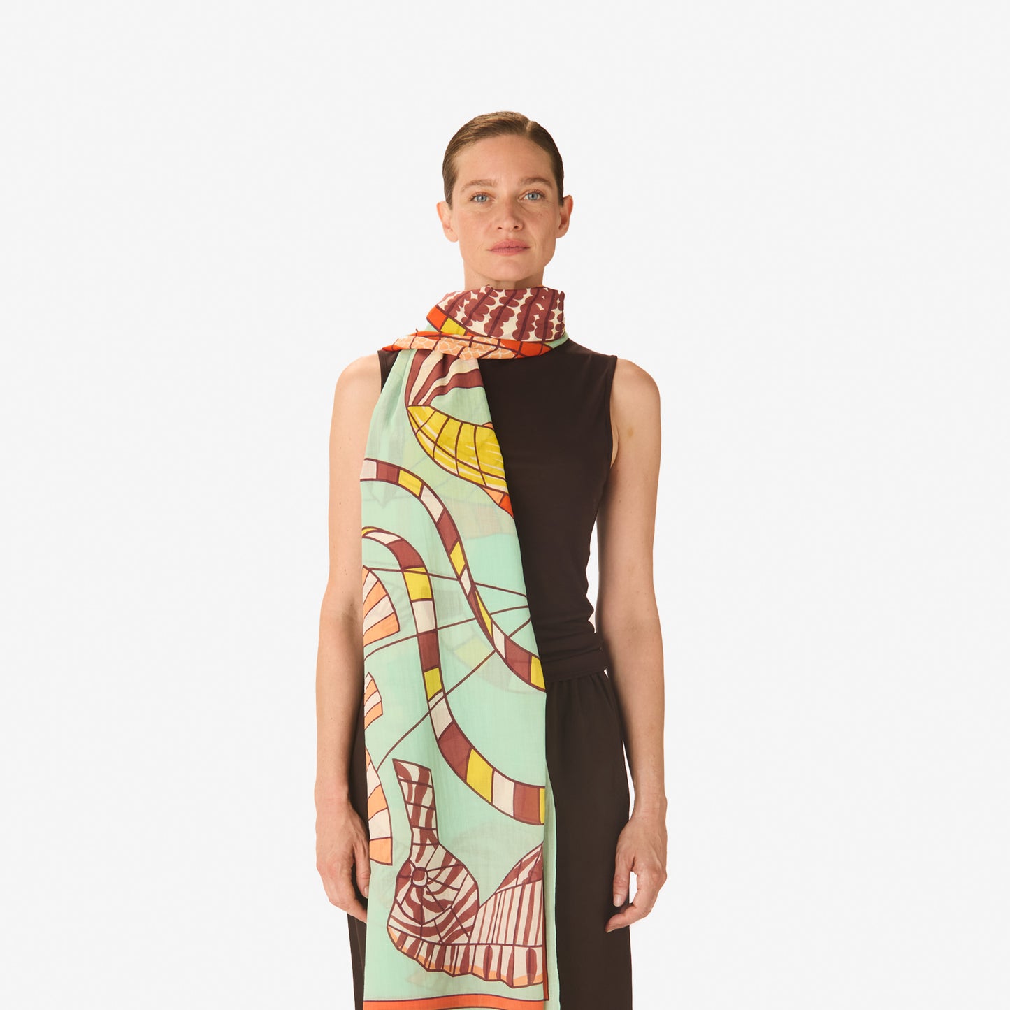 Scarf 100 - Cerfs Volants - Turquoise