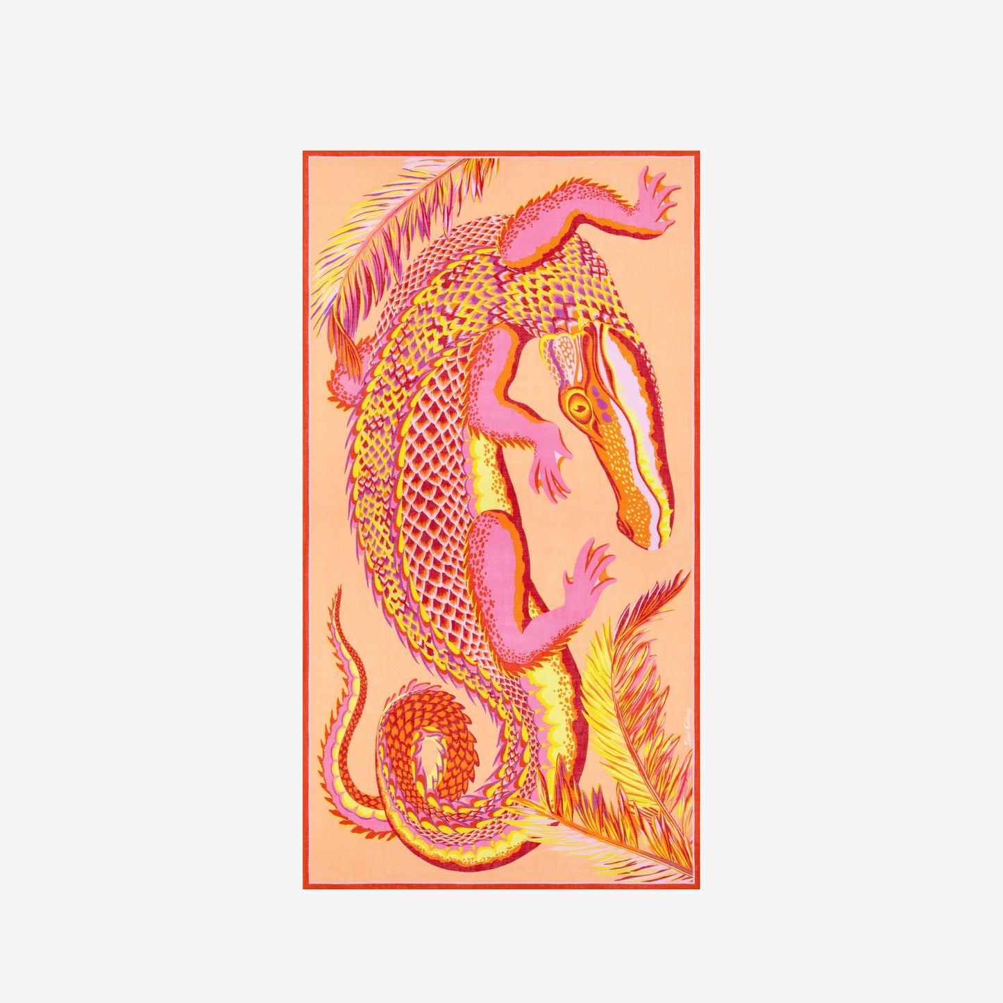 Scarf 100 - Croco - Coral