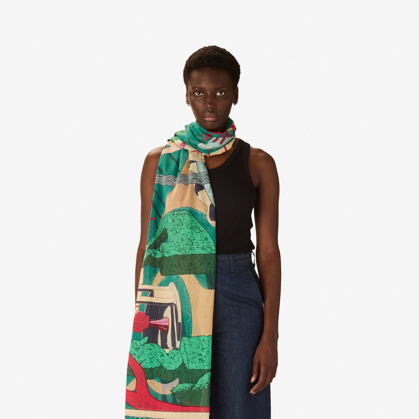 Scarf 100 - Jardin - Fuchsia