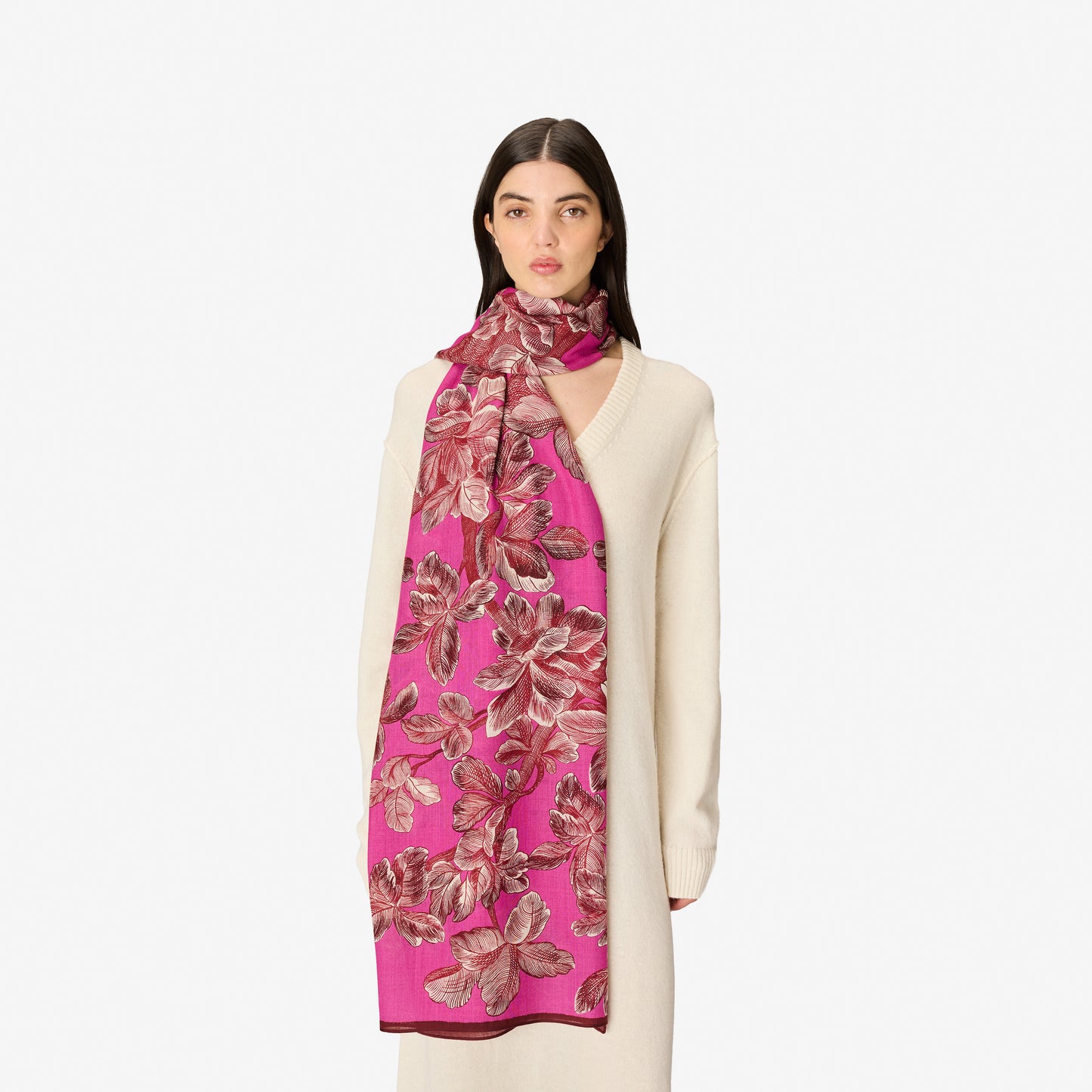 Scarf 100 - Arboris - Fuchsia