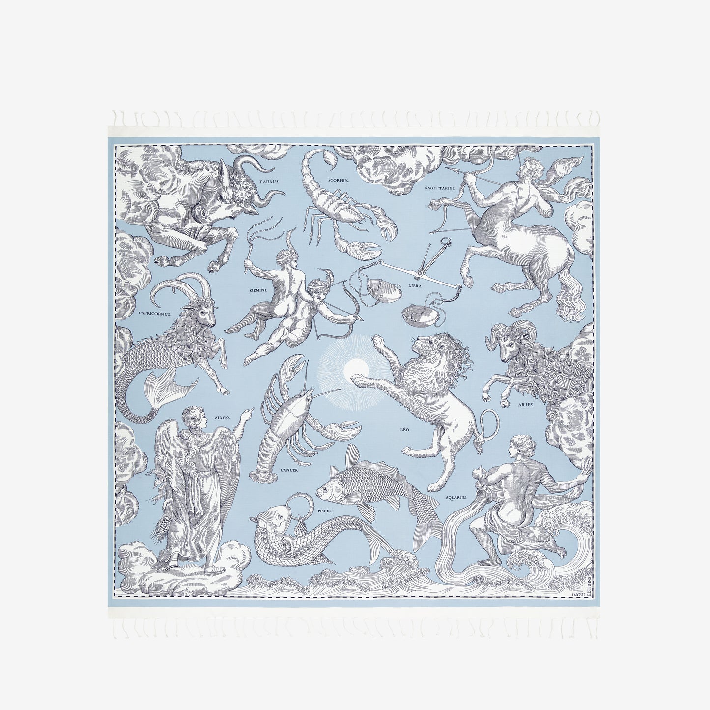 Telo Fouta 190 - Astrologie - Azzurro