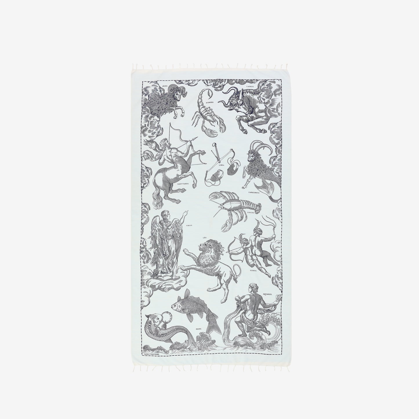 Toalla Fouta 100 - Astrologie - Blanco