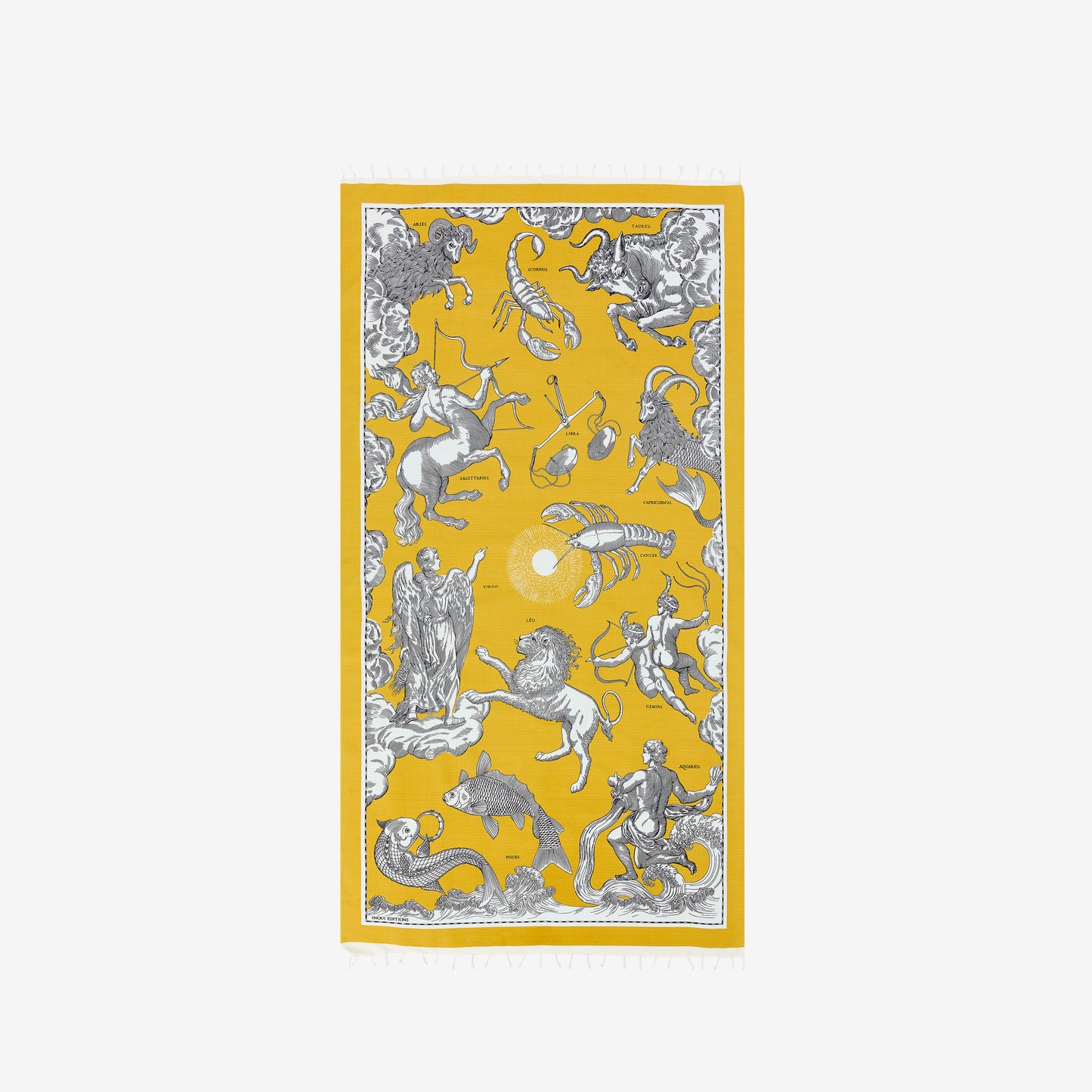 Fouta Handtuch 100 - Astrologie - Gelb