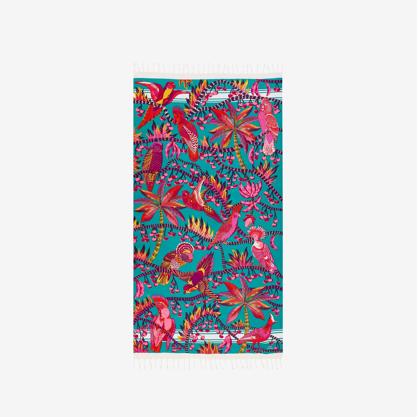 Fouta Handtuch 100 - Cerise - Smaragdgrün