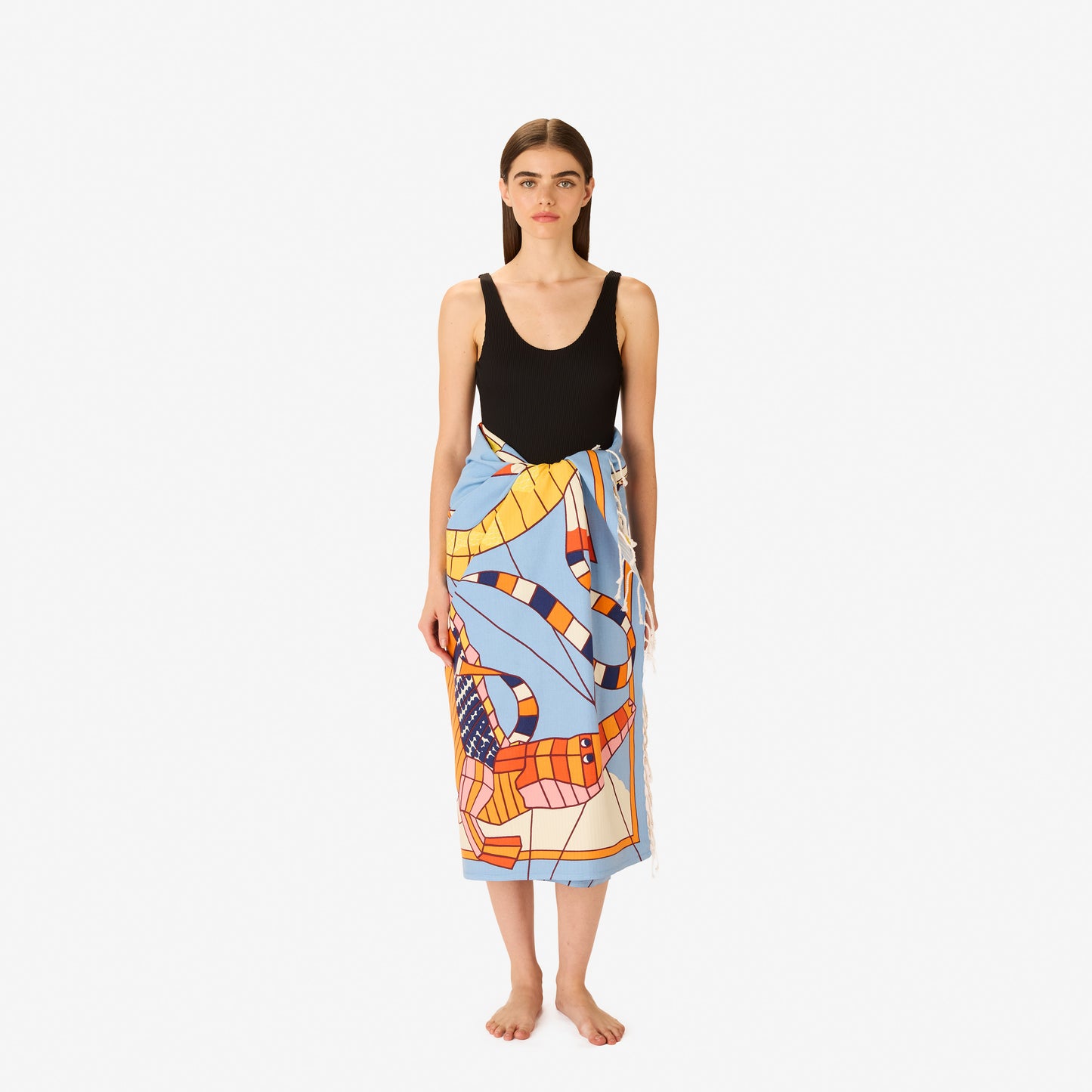 Fouta Handtuch 100 - Cerfs Volants - Orange