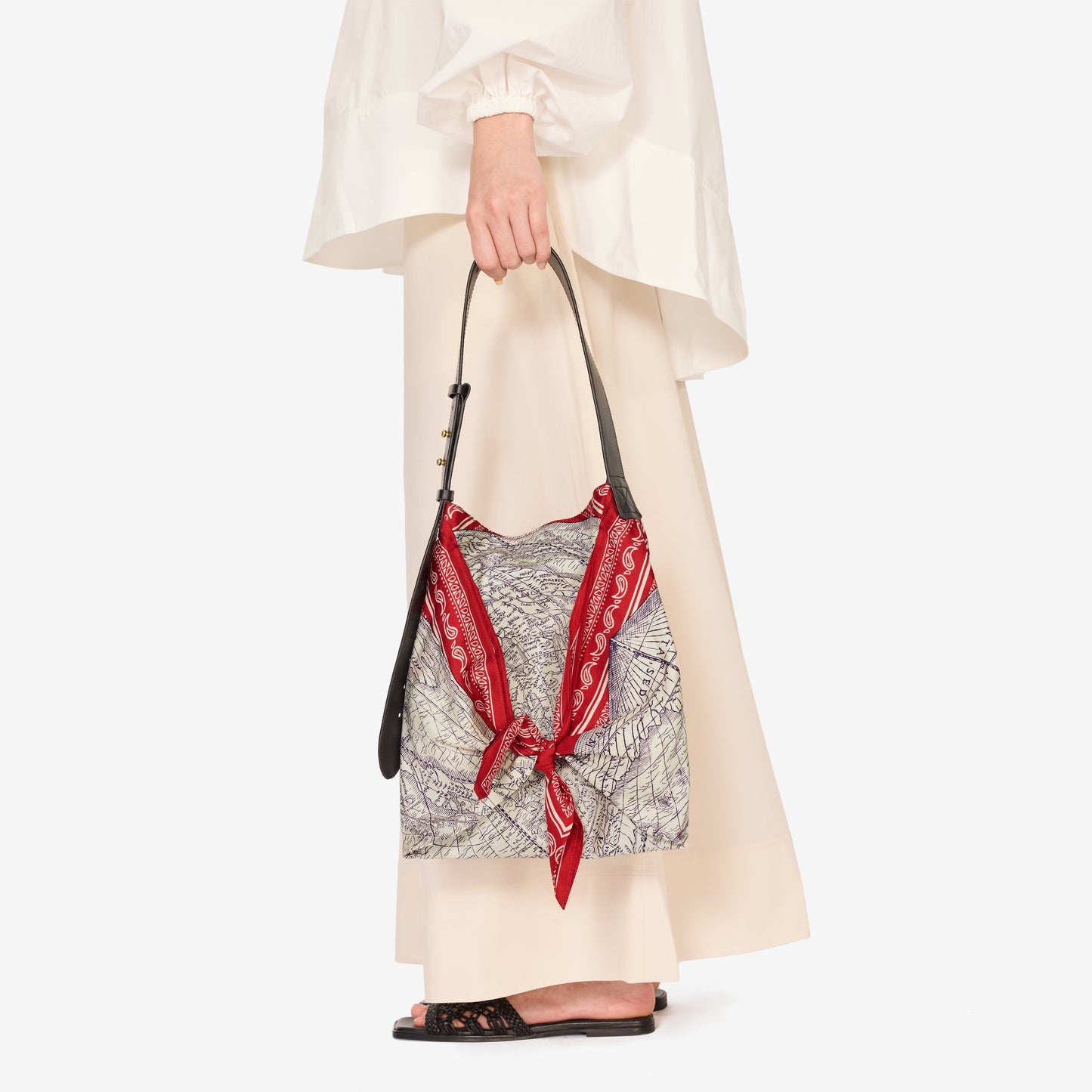 Borsa Foulard S - Mappemonde - Rosso