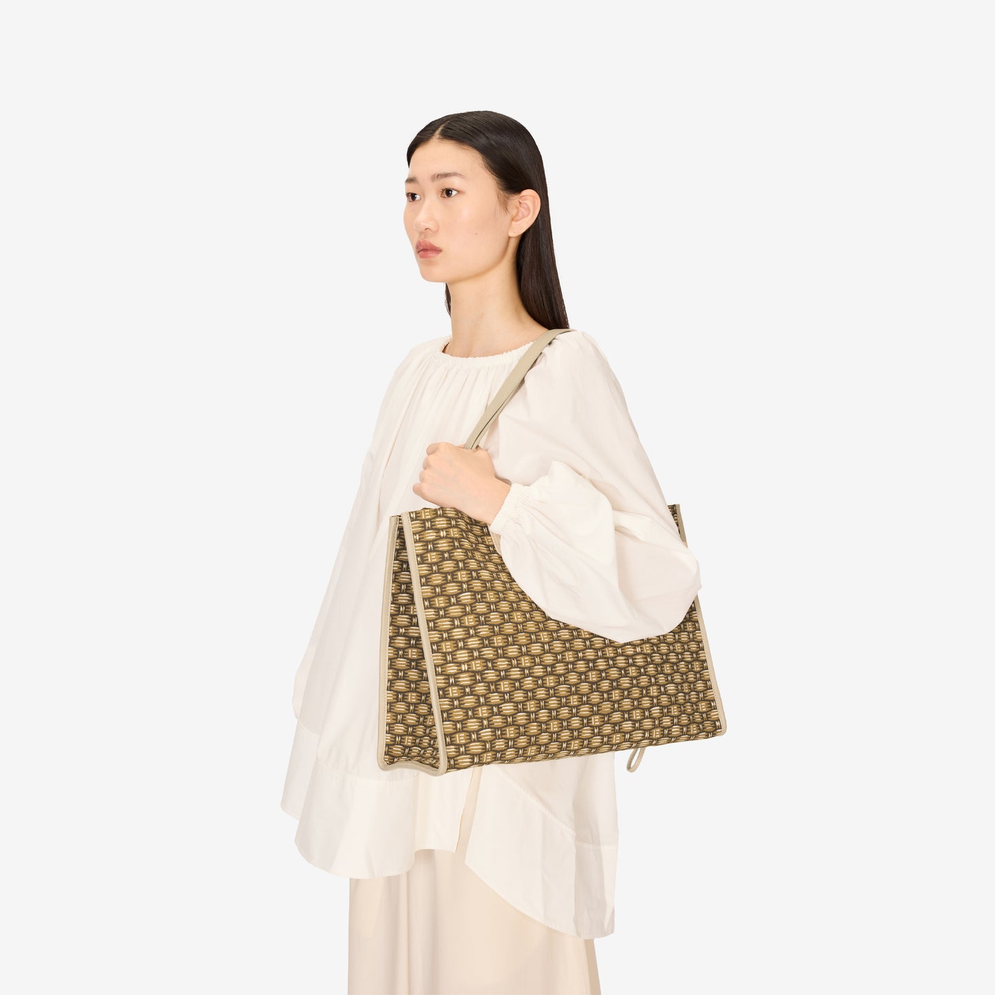 Sac Shopping - Cannage - Kaki