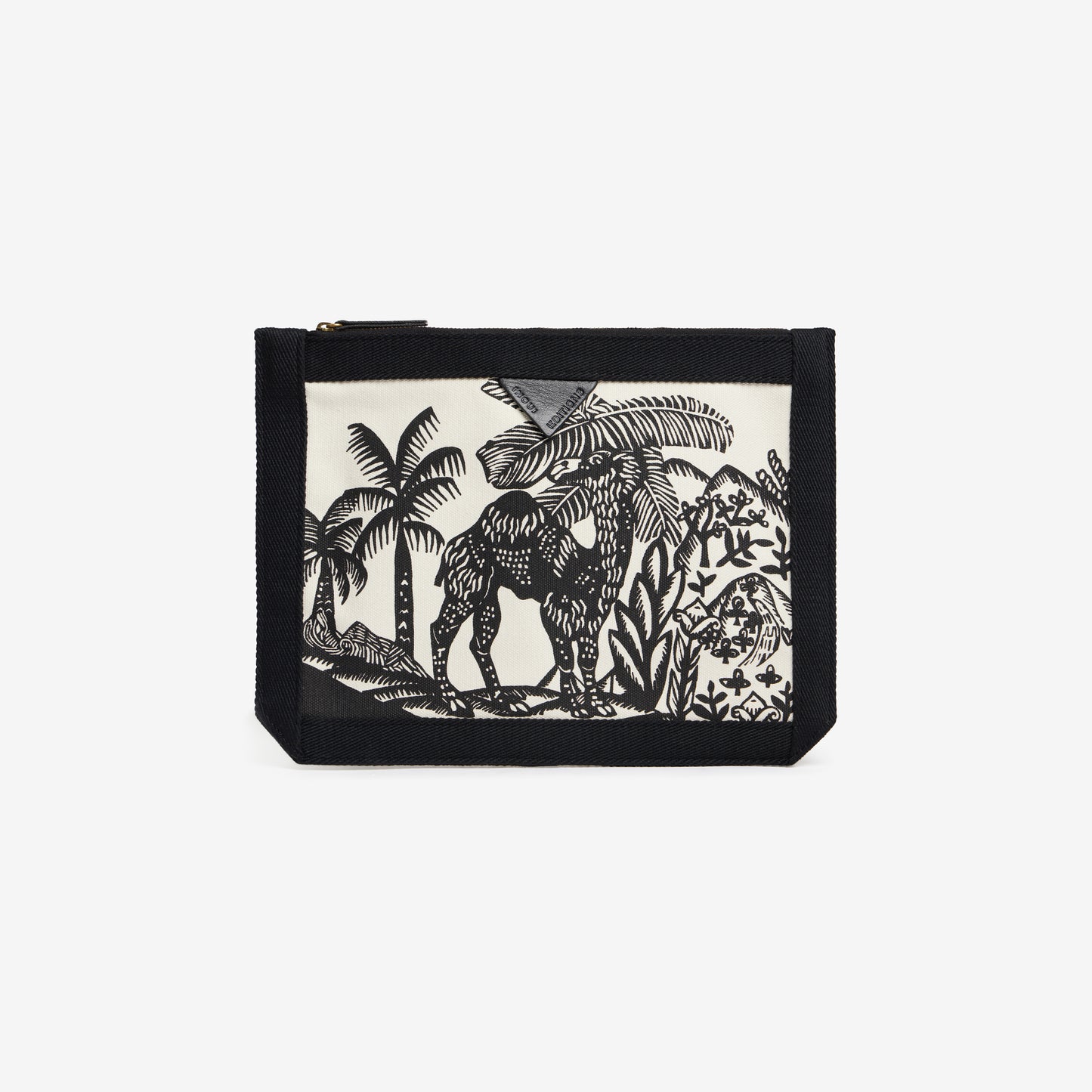 Bolso de Mano Strap - Dromadaire et Poulpe - Blanco y Negro