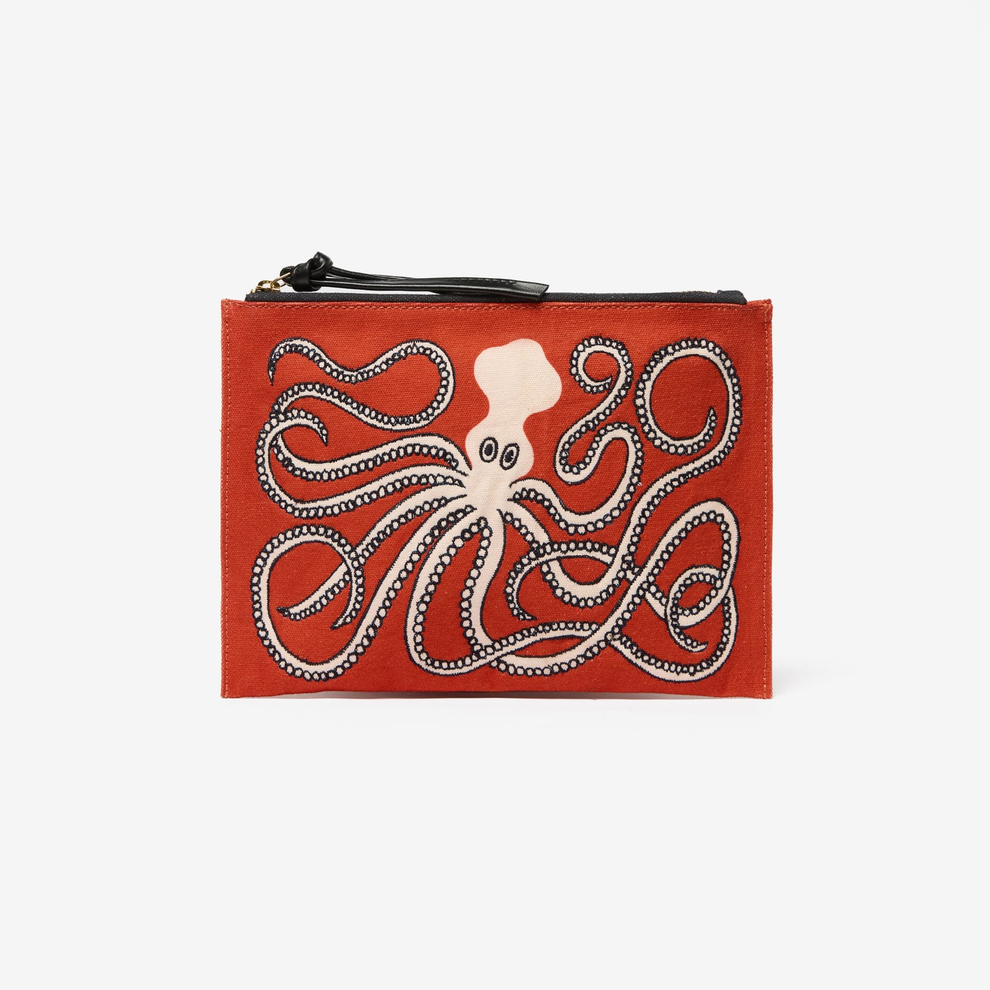 Bolso de Mano Bordado - Octopus - Naranja