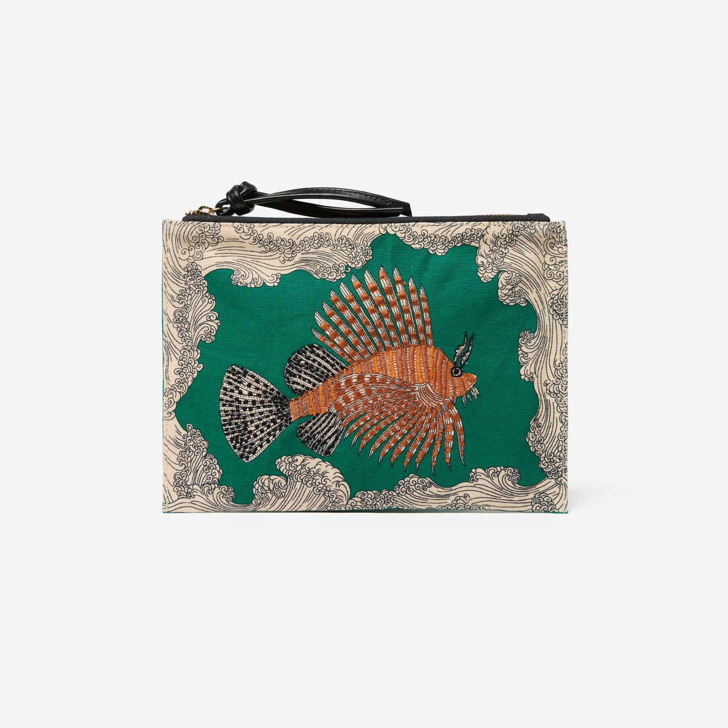 Astuccio ricamato - Poseidon - Verde