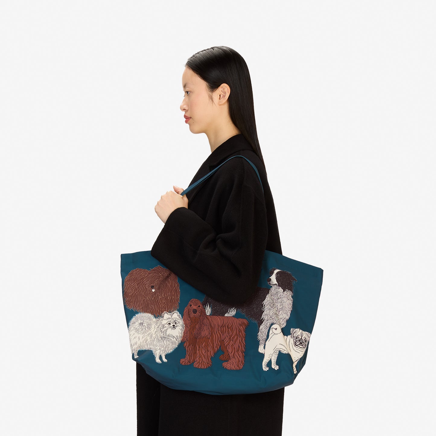 Maxi Shopper Tasche - Toutou - Entenblau