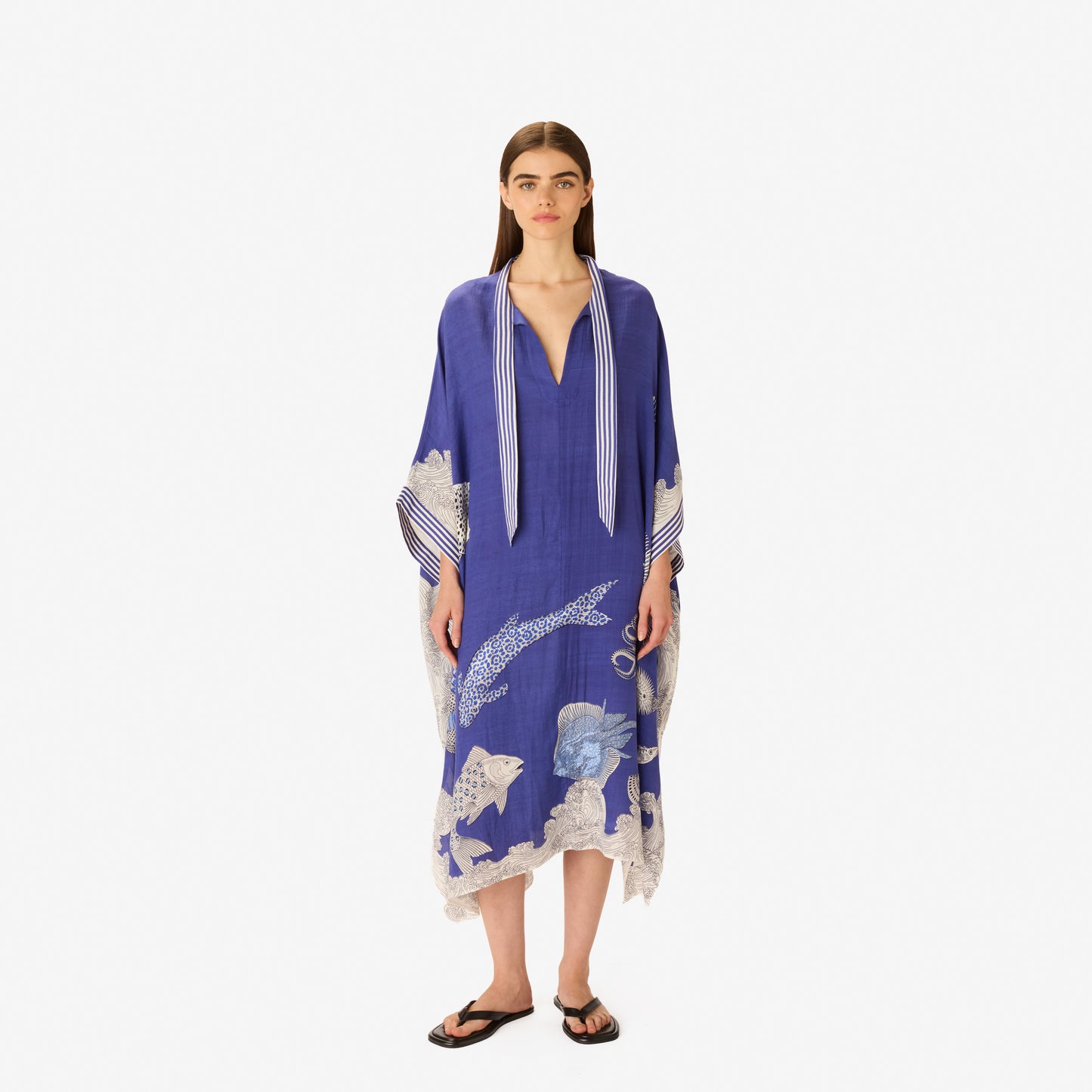 Kaftan Long – Poseidon – Bleu Marine