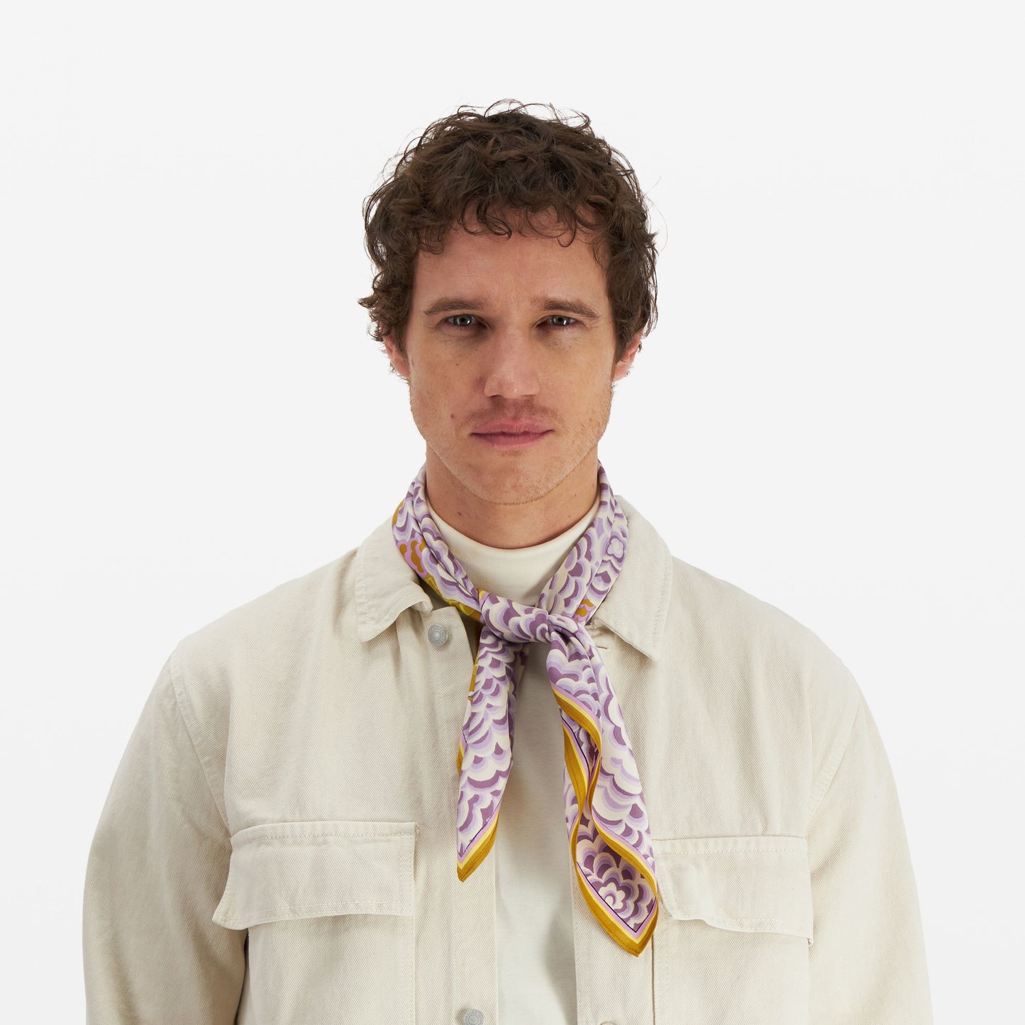Foulard quadrato 65 - Dragon - Giallo
