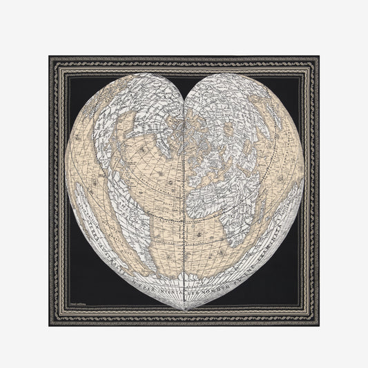Pañuelo 130 - Mappemonde - Negro