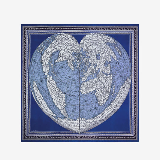 Pañuelo 130 - Mappemonde - Azul