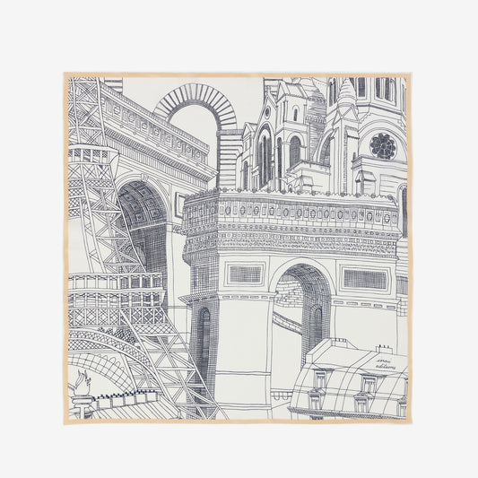 Quadratisches Tuch 100 - Paris - Beige