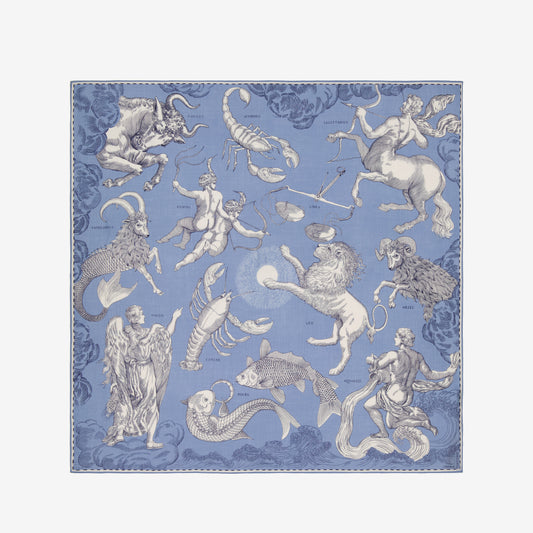 Cashmere Square 130 - Astrologie - Light Blue