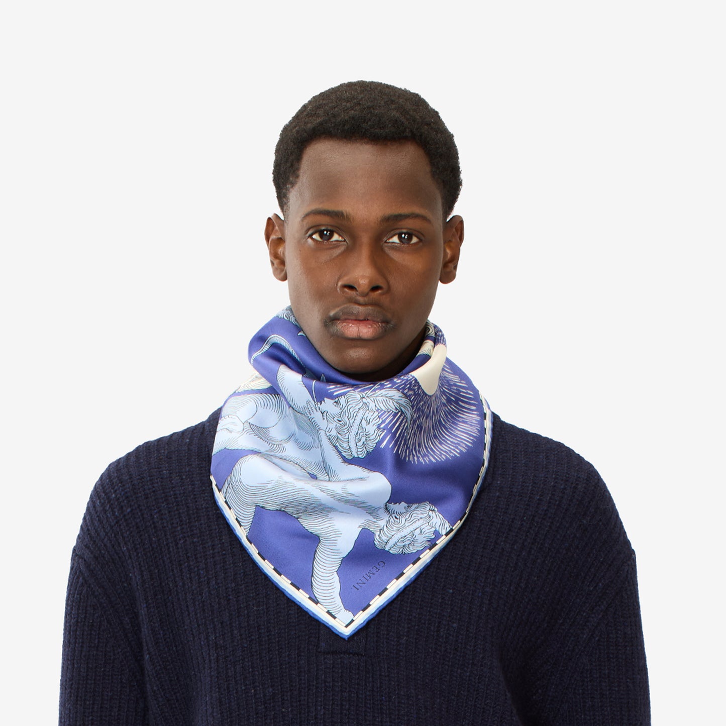 Foulard quadrato 65 - Astro Capricornus - Blu