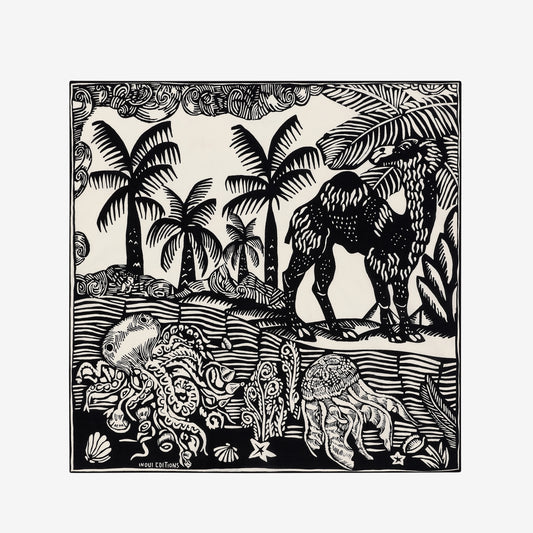 Square 65 - Dromadaire et Poulpe - Black
