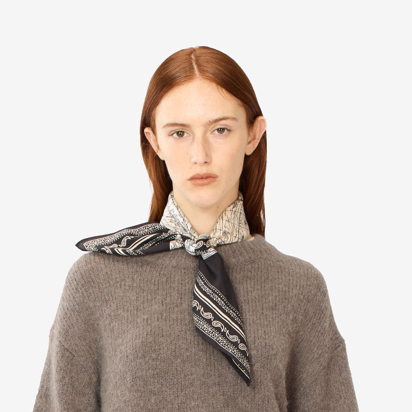 Foulard quadrato 65 - Mappemonde - Nero