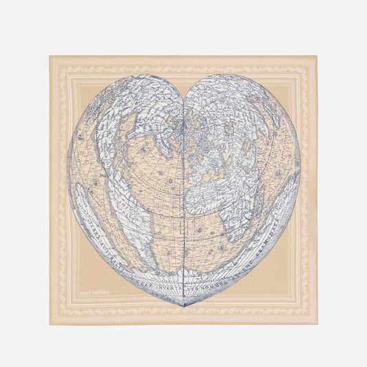Quadratisches Tuch 65 - Mappemonde - Natur