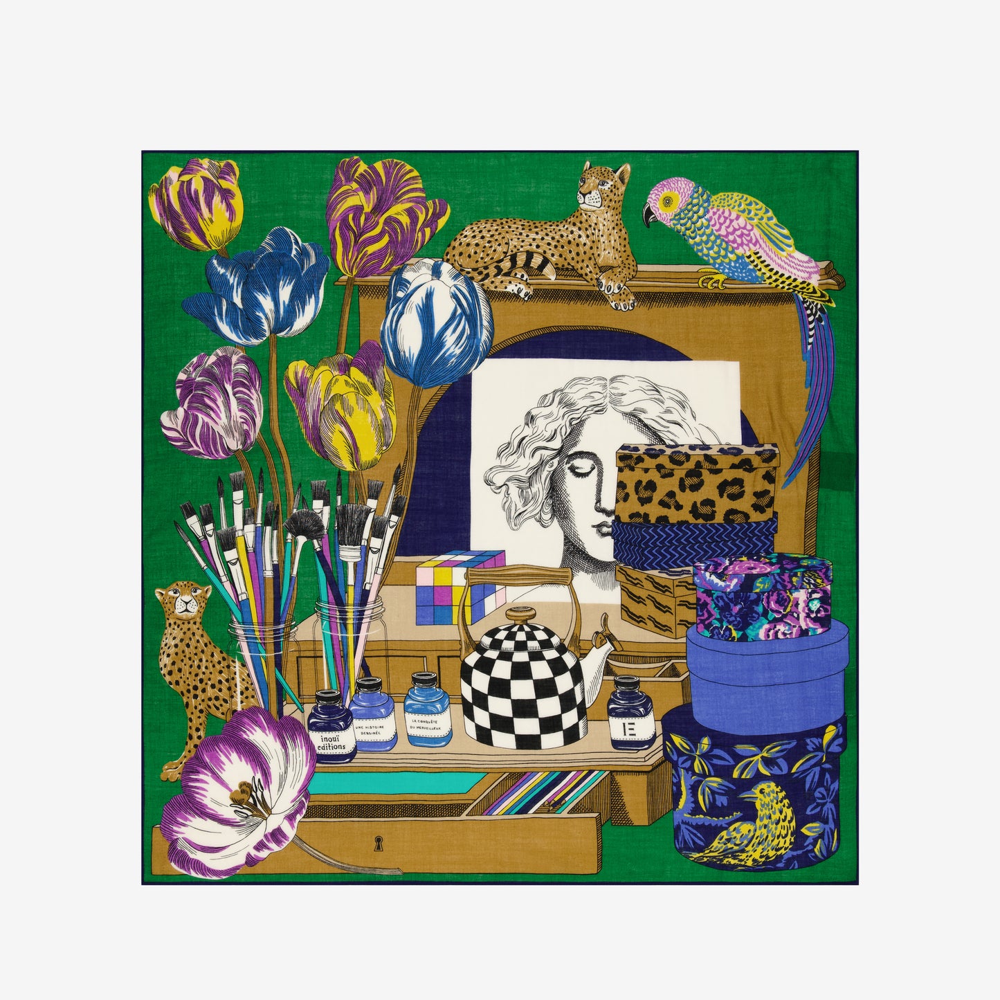 Pañuelo 100 - Atelier - Esmeralda