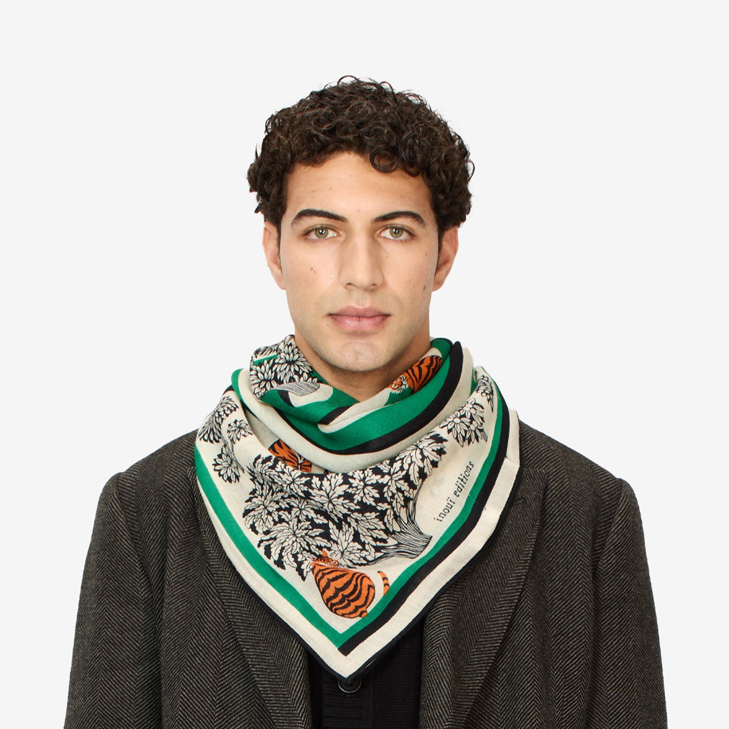 Foulard quadrato 100 - Labyrinthe - Verde