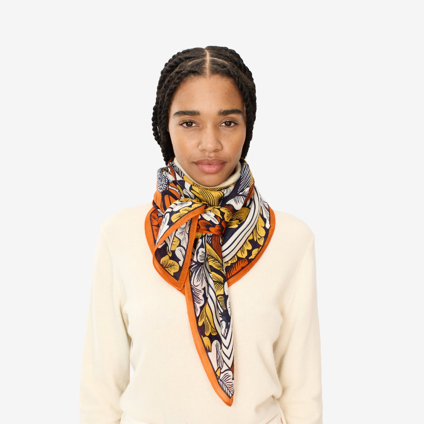 Quadratisches Tuch 100 - Panthere - Orange