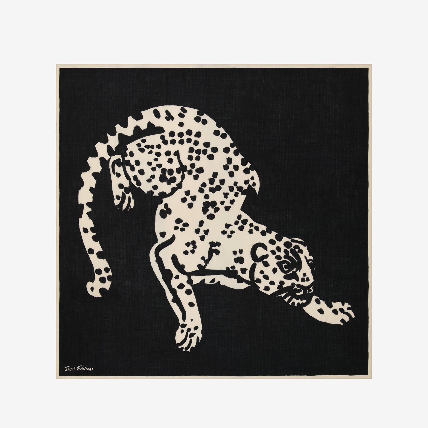 Quadratisches Tuch 130 - Feline - Schwarz