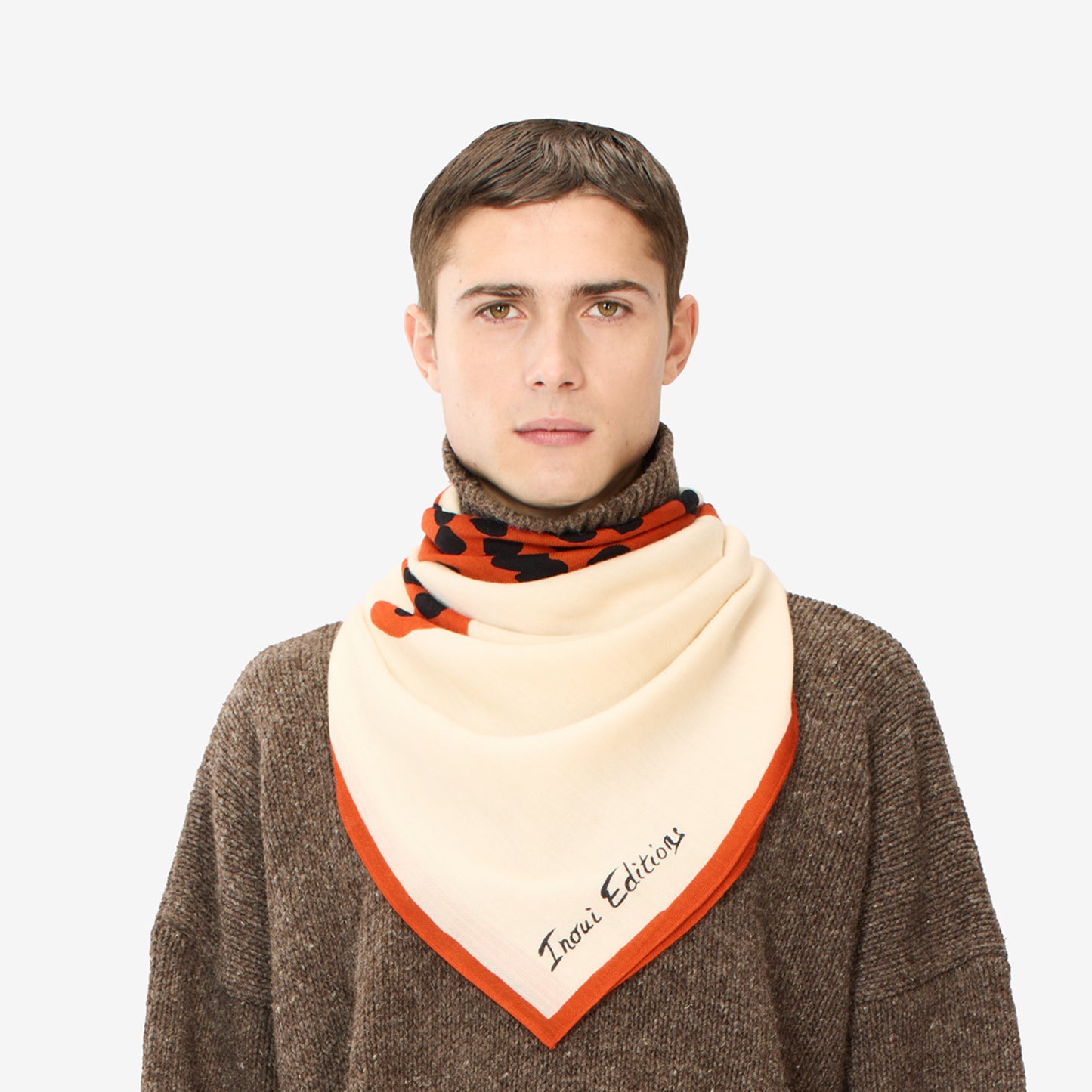 Foulard quadrato 130 - Feline - Natural