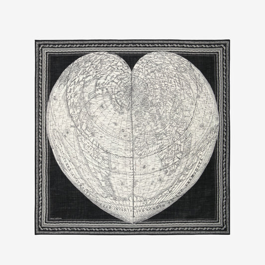 Pañuelo 130 - Mappemonde - Negro