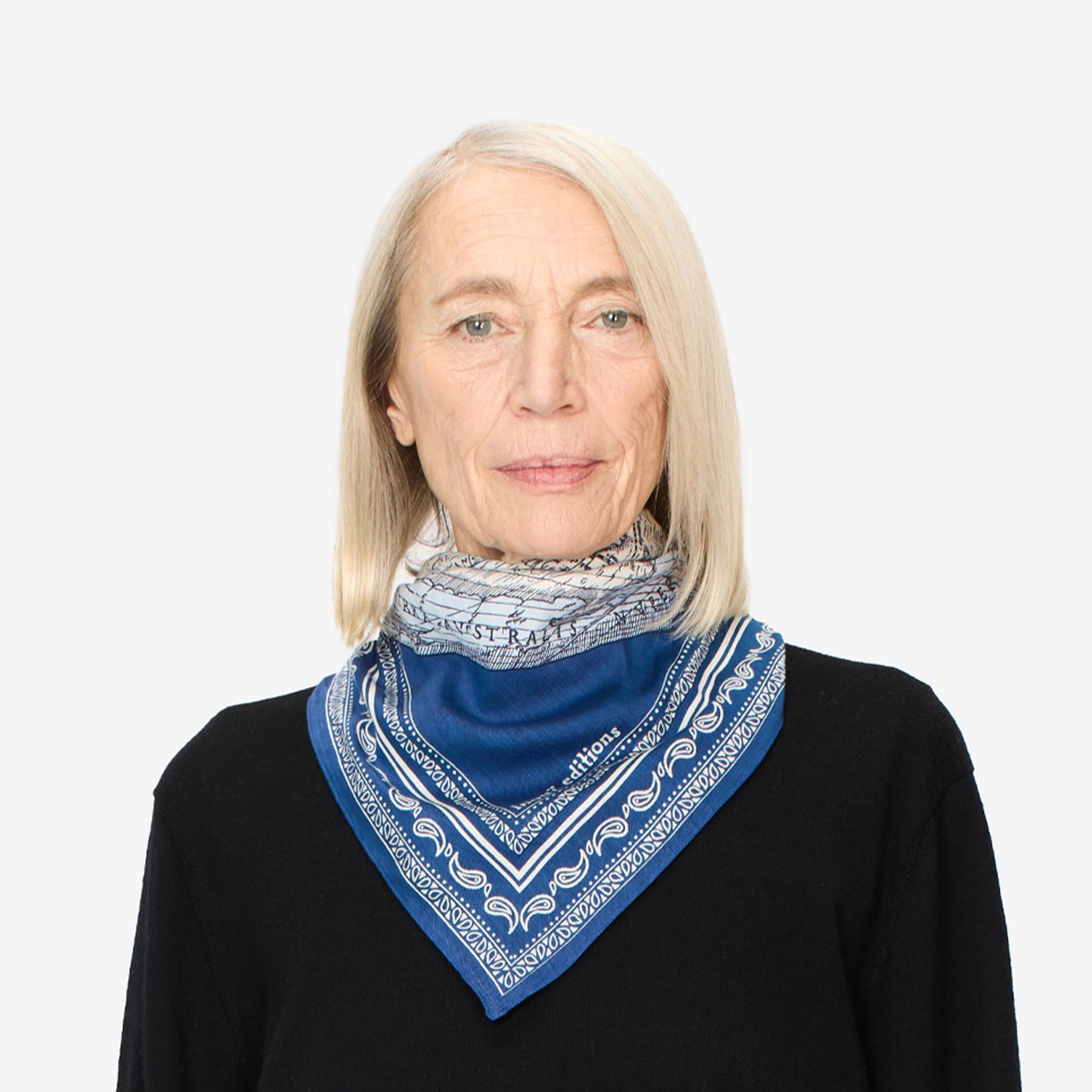 Foulard quadrato 65 - Mappemonde - Navy