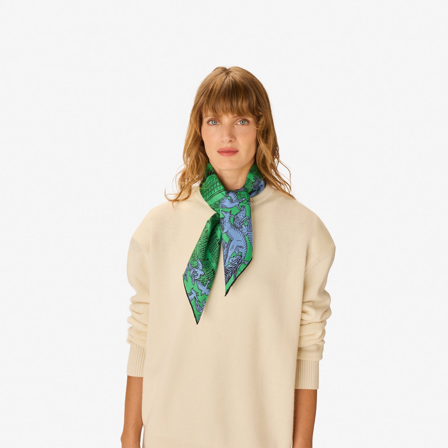 Foulard quadrato 70 - Turgot - Verde